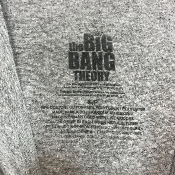 The Big Bang Theory Unisex Atomic Sheldon Gray Graphic T-Shirt Short Sleeves S - Picture 8 of 10